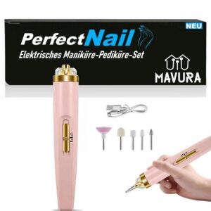 MAVURA Maniküre-Pediküre-Set PerfectNail Elektrisches Maniküre Profi Set Pediküre Nagelfräser